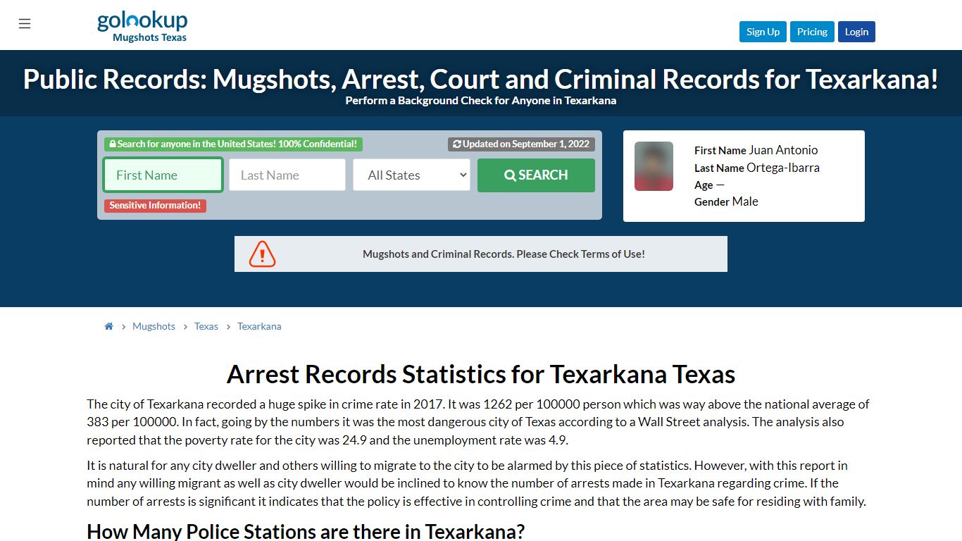 Mugshots Texarkana, Arrest Records Texarkana - GoLookUp
